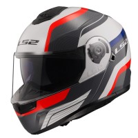 LS2 STROBE 2 MONZA SİYAH-BEYAZ-KIRMIZI KASK LS2 STROBE 2 MONZA SİYAH-BEYAZ-KIRMIZI KASK