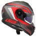 LS2 STROBE 2 PHANTOM MAT TITANIUM-GRİ-KIRMIZI KASK