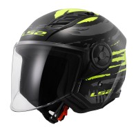 LS2 AIRFLOW 2 BRUSH SİYAH-NEON SARI KASK LS2 AIRFLOW 2 BRUSH SİYAH-NEON SARI KASK