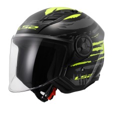LS2 AIRFLOW 2 BRUSH SİYAH-NEON SARI KASK