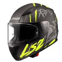 LS2 RAPID 2 RAVEN MAT SİYAH-GRİ-NEON SARI KASK LS2 RAPID 2 RAVEN MAT SİYAH-GRİ-NEON SARI KASK
