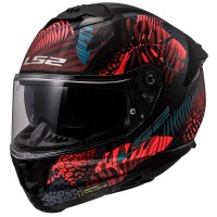 LS2 STREAM 2 JUNGLE MAT SİYAH-MAVİ-PEMBE KASK