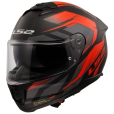 LS2 STREAM 2 FURY MAT SİYAH-GRİ-KIRMIZI KASK